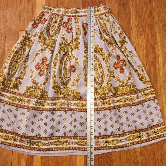 Anthropologie Pale Lavender Escharpe (Scarf) Print Full Gathered Skirt, Sz 0 - Picture 6 of 10